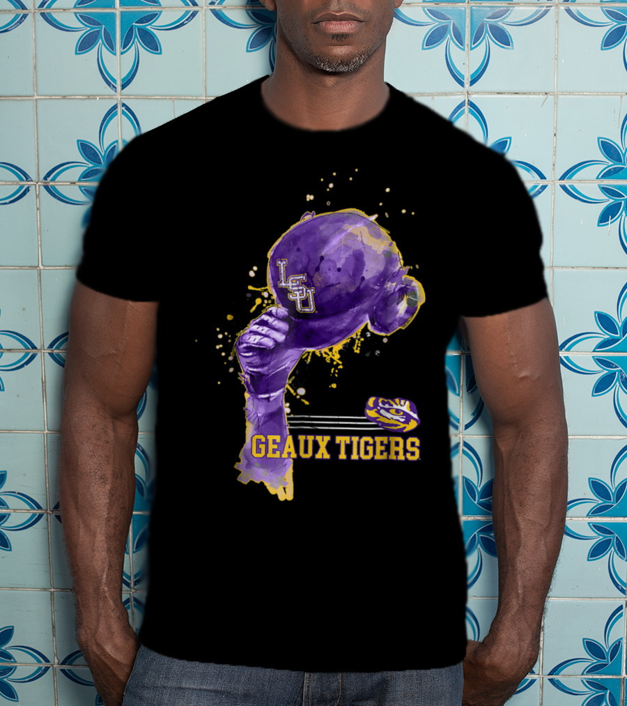 LSU Tigers Geaux Tigers Baseball Hat LSU Helmet T-Shirt