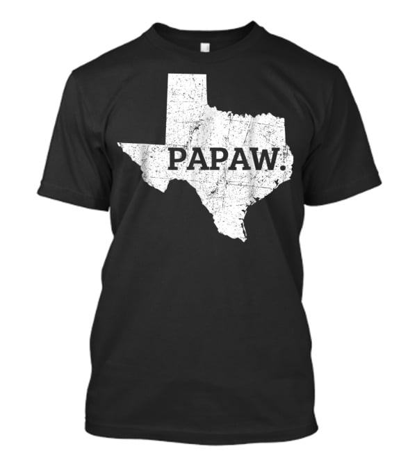 Papaw Texas Grandpa Map Outline T-Shirt