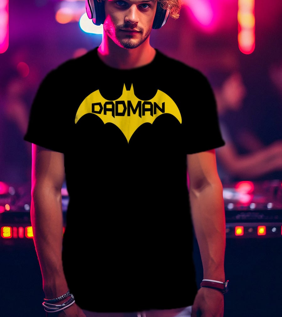 Men's Dadman Bat Hero Proud Of My Daddy Super Dadman T-Shirt