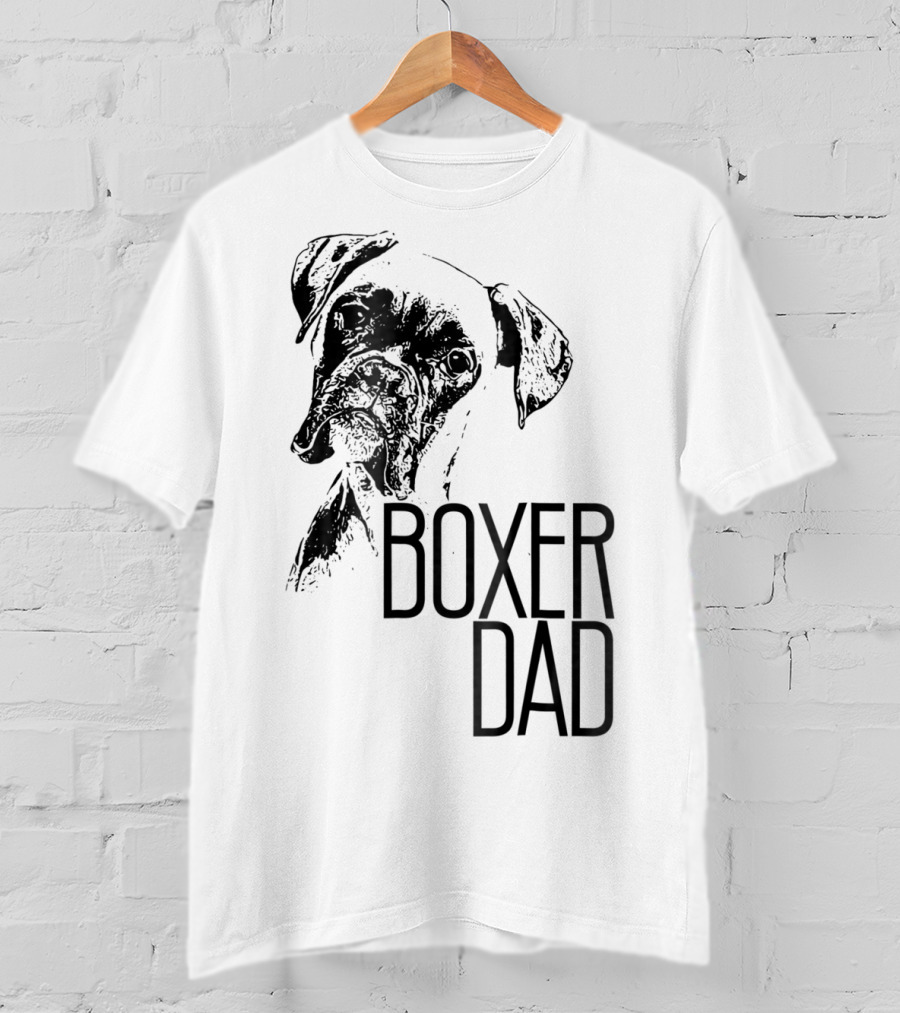 Boxer Dad Dog Face Dog Lovers Mens Boxer T-Shirt