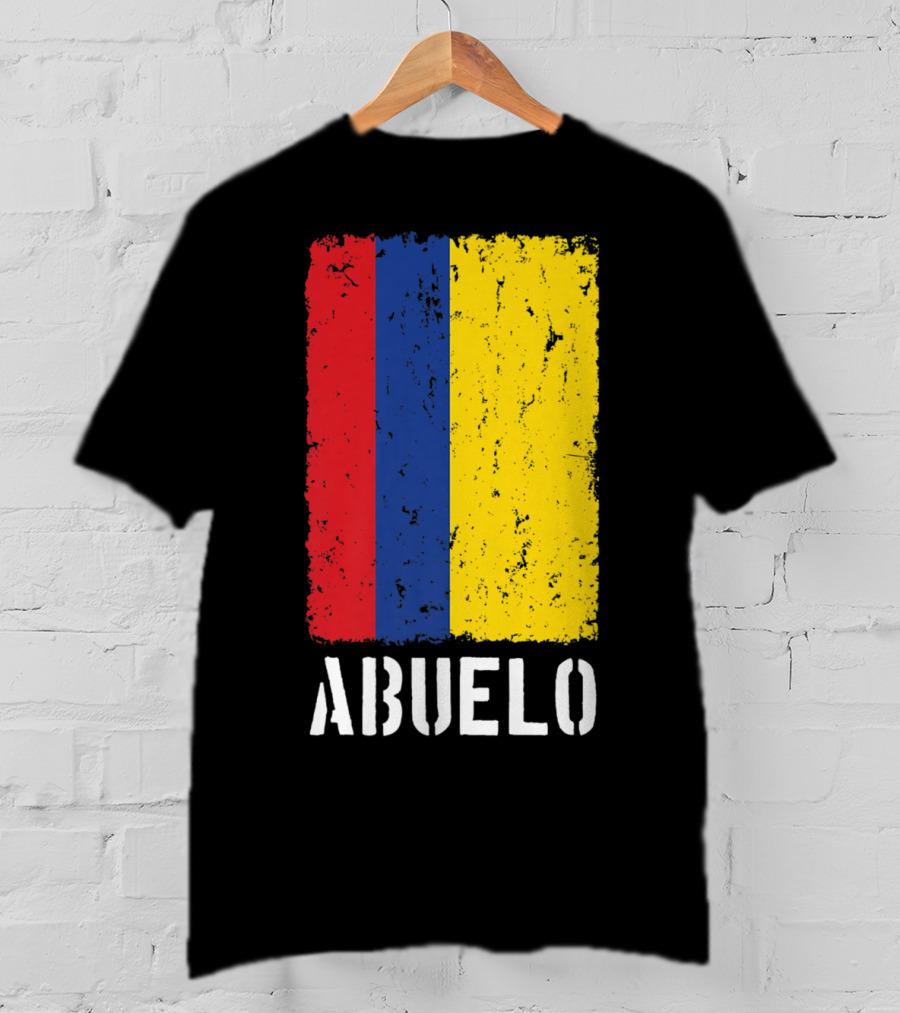 Colombian Grandpa Abuelo Colombia Flag T-Shirt