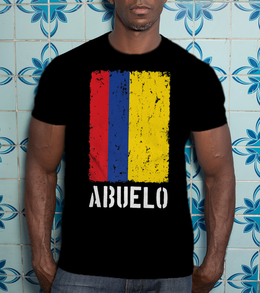 Colombian Grandpa Abuelo Colombia Flag T-Shirt