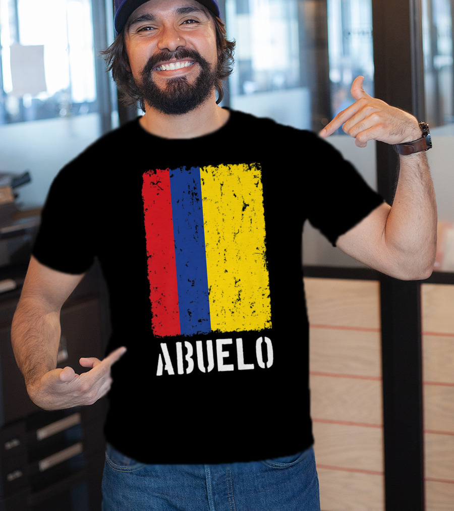 Colombian Grandpa Abuelo Colombia Flag T-Shirt
