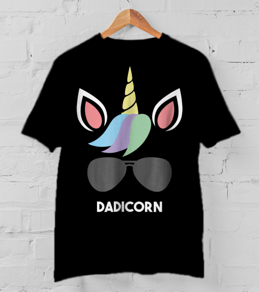 Dadicorn Funny Unicorn Best Dad Father Mens T-Shirt