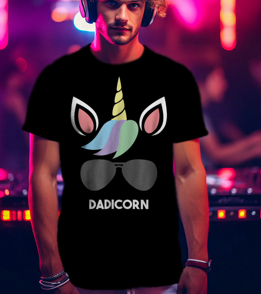 Dadicorn Funny Unicorn Best Dad Father Mens T-Shirt
