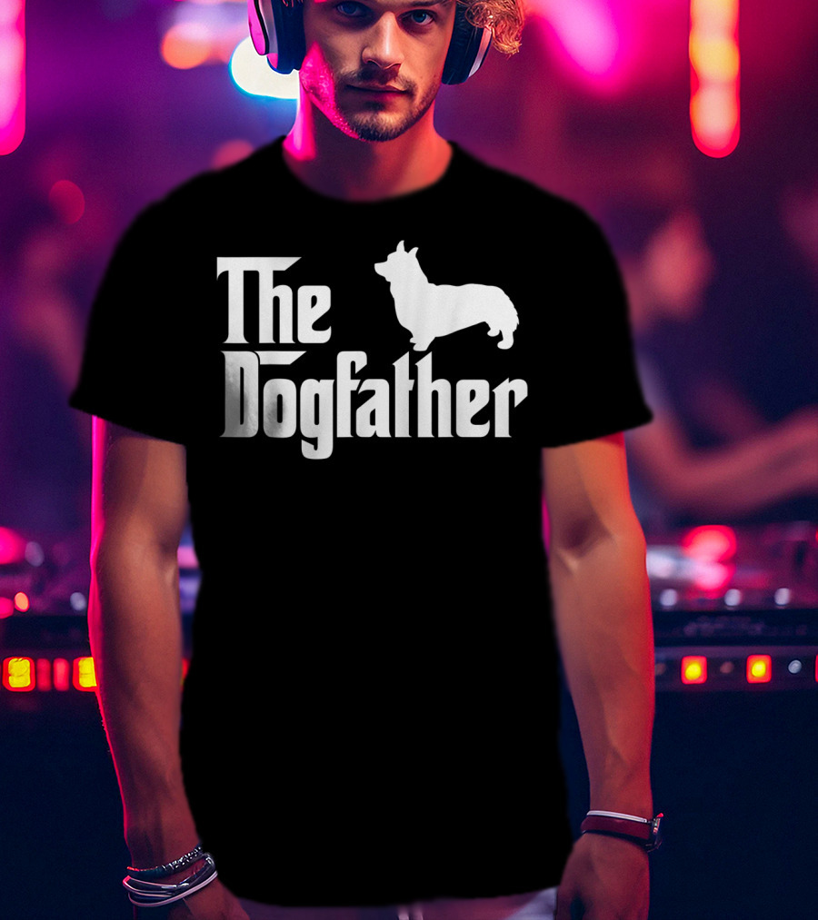 The Dogfather Funny Corgi Mens T-Shirt