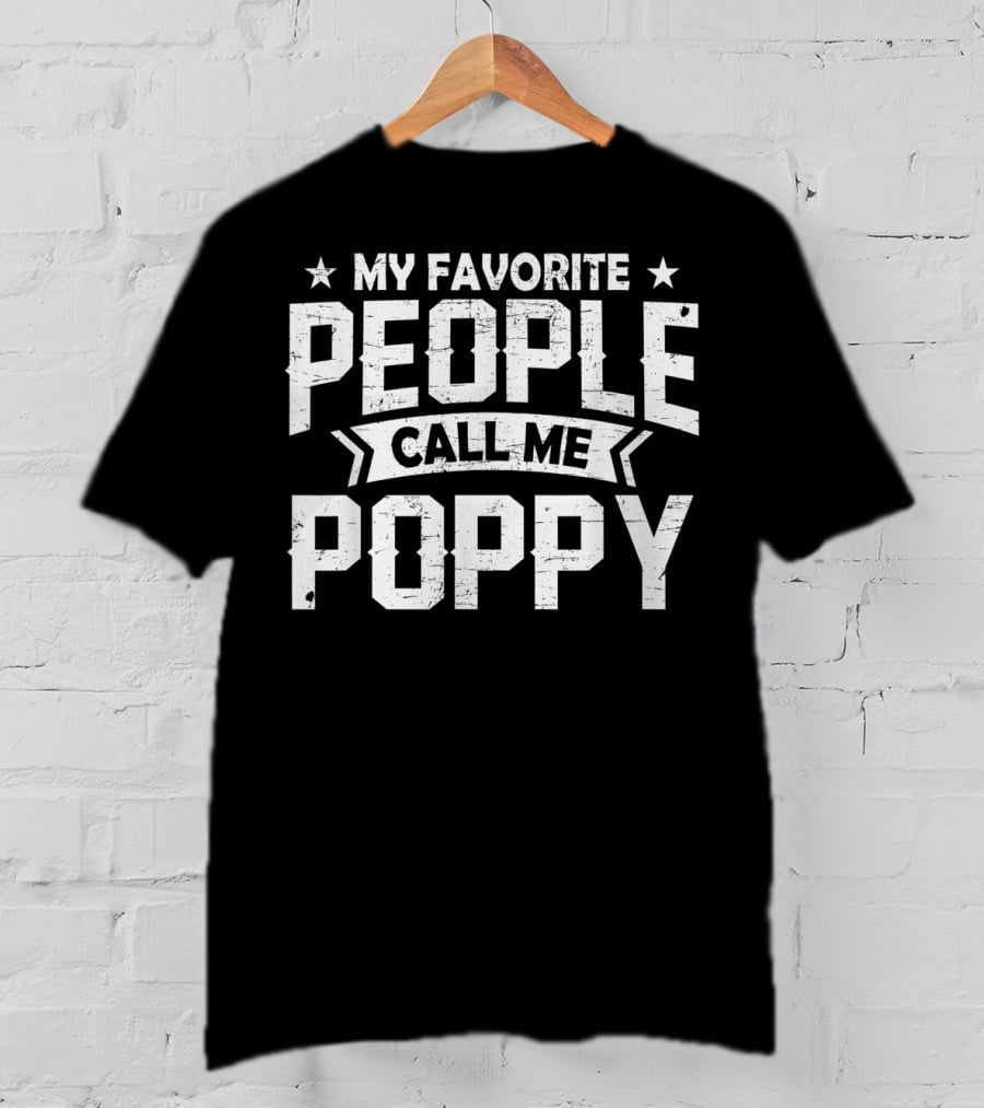 Mens My Favorite People Call Me Poppy Stars T-Shirt