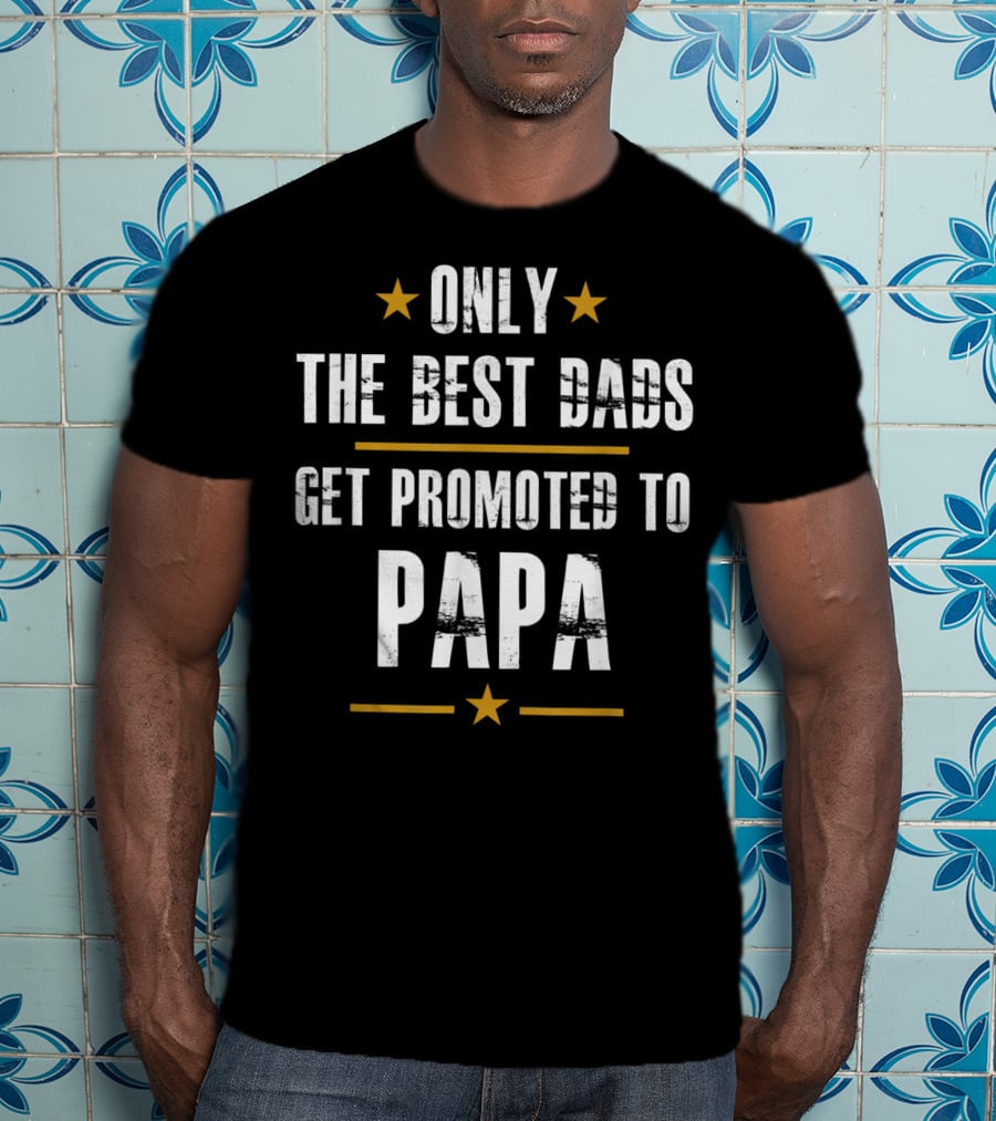 Only The Best Dads Get Promoted To Papa T-Shirt