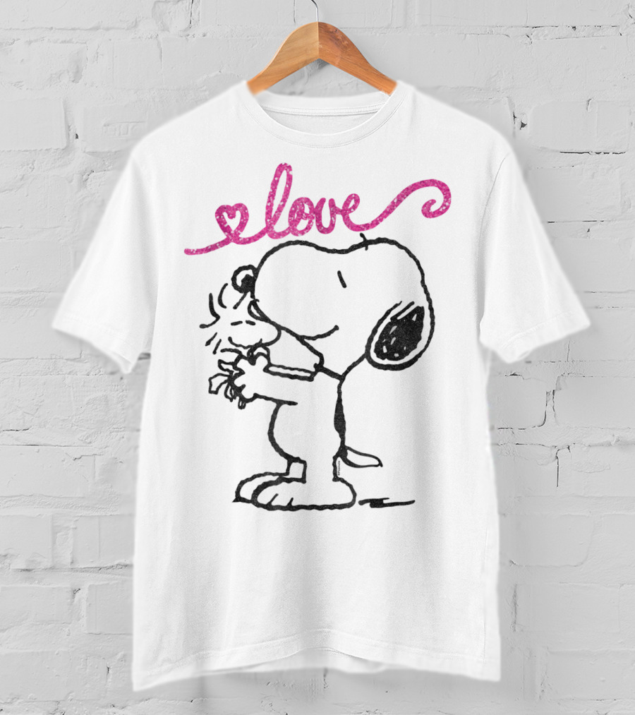 Peanuts Snoopy Woodstock Love Mother's Hug T-Shirt