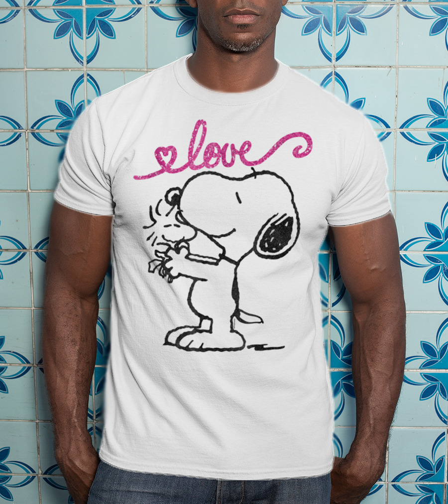 Peanuts Snoopy Woodstock Love Mother's Hug T-Shirt