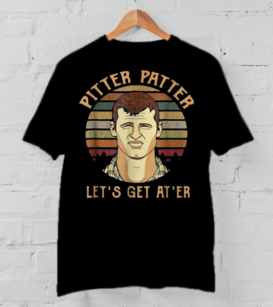 Pitter Patter Let's Get At'er Retro Style Character T-Shirt