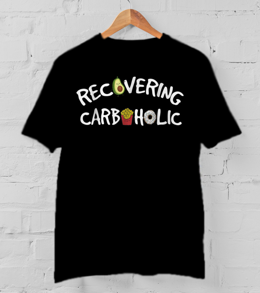 Recovering Carboholic Avocado Fries Donut Low Carb Keto T-Shirt