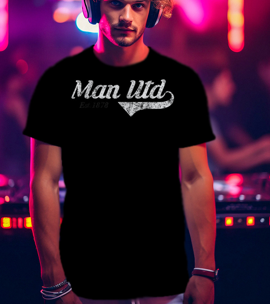 Man Utd Est. 1878 Retro Soccer Jersey Red Devils Manchester T-Shirt