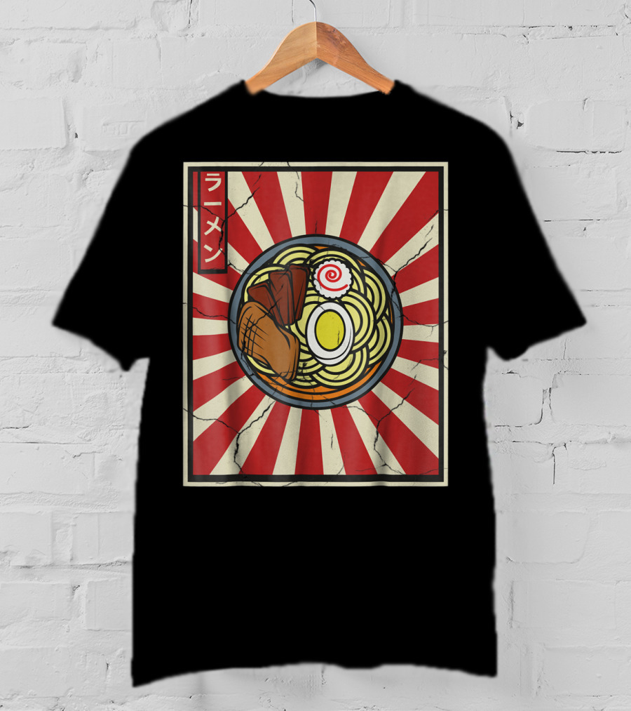 Ramen Retro Vintage Japanese Tasty Noodles Lover T-Shirt