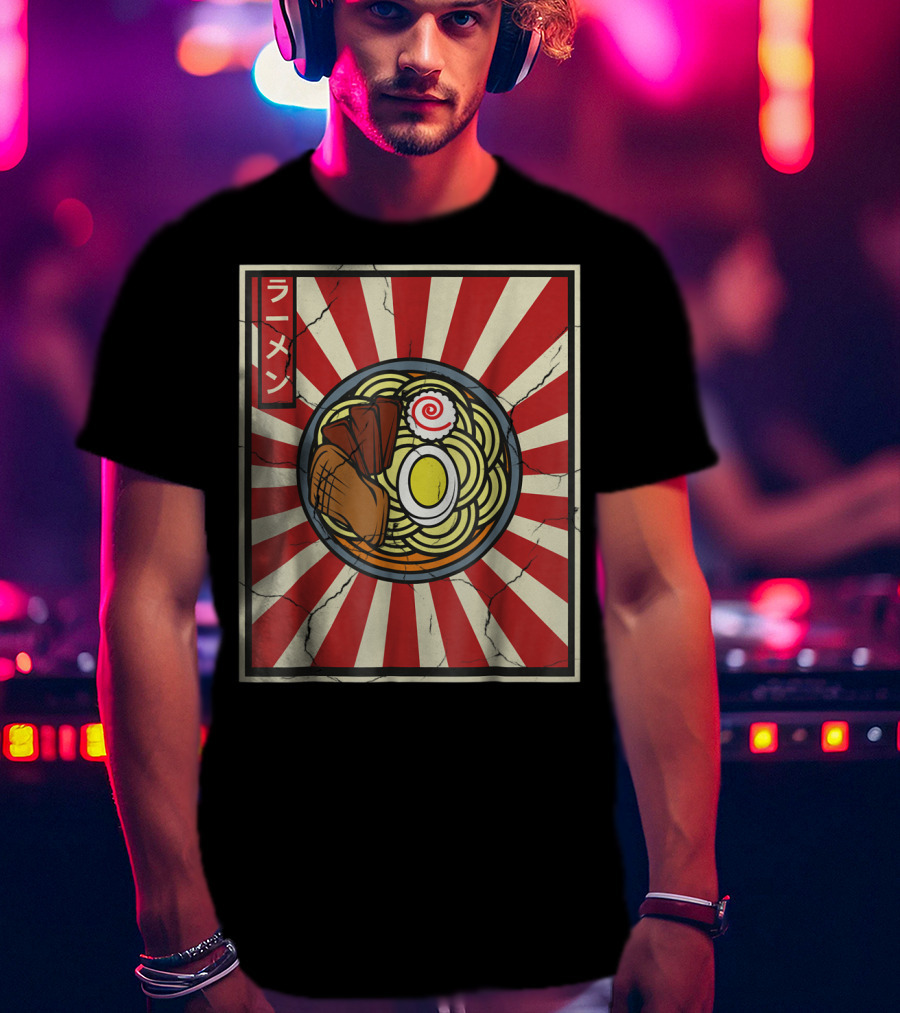 Ramen Retro Vintage Japanese Tasty Noodles Lover T-Shirt