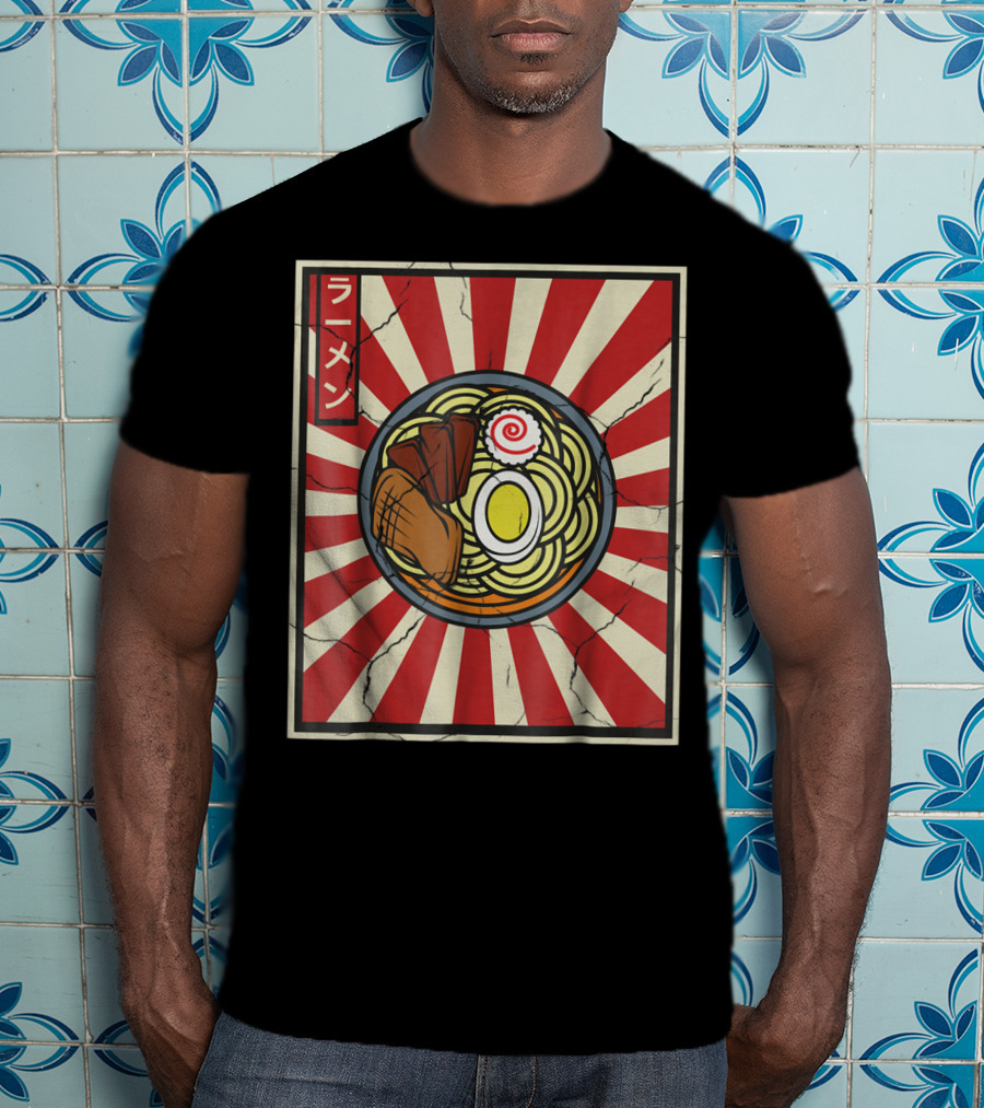 Ramen Retro Vintage Japanese Tasty Noodles Lover T-Shirt