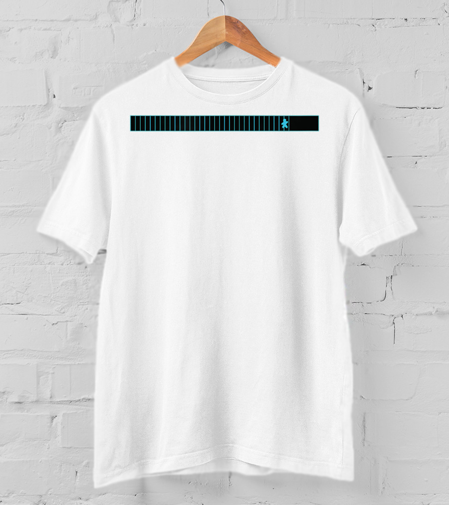 Pac-Man Running Marathon Pixel Human Progress Bar T-Shirt