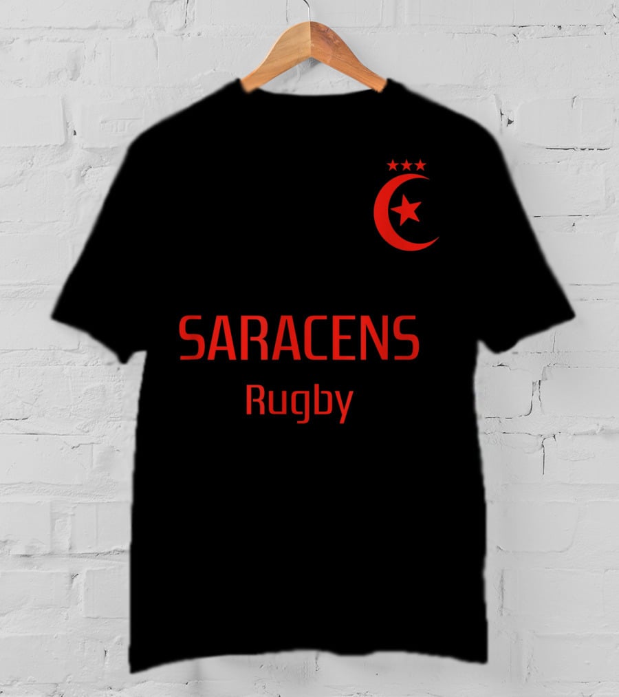 Saracens Rugby Vintage Crest Three Stars Champion T-Shirt