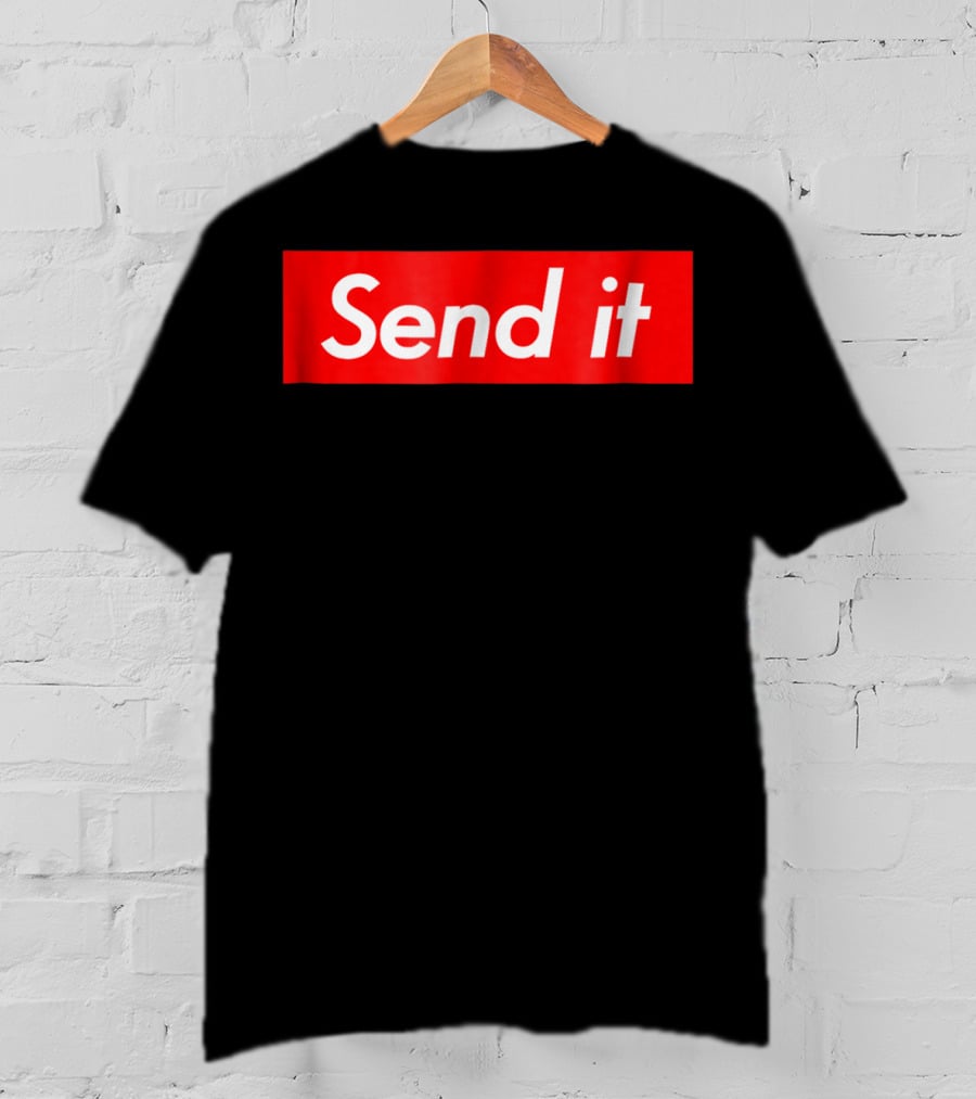 Send It Red Bold Text Iconic T-Shirt