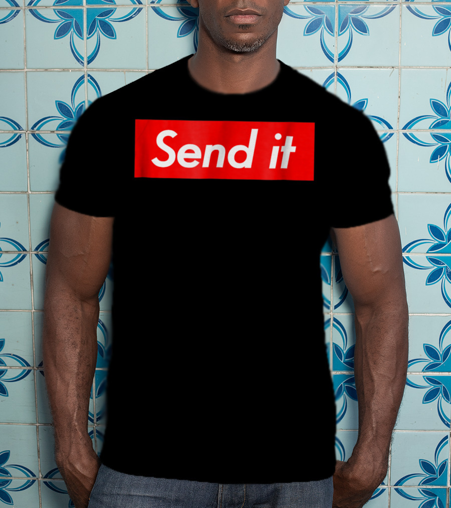 Send It Red Bold Text Iconic T-Shirt