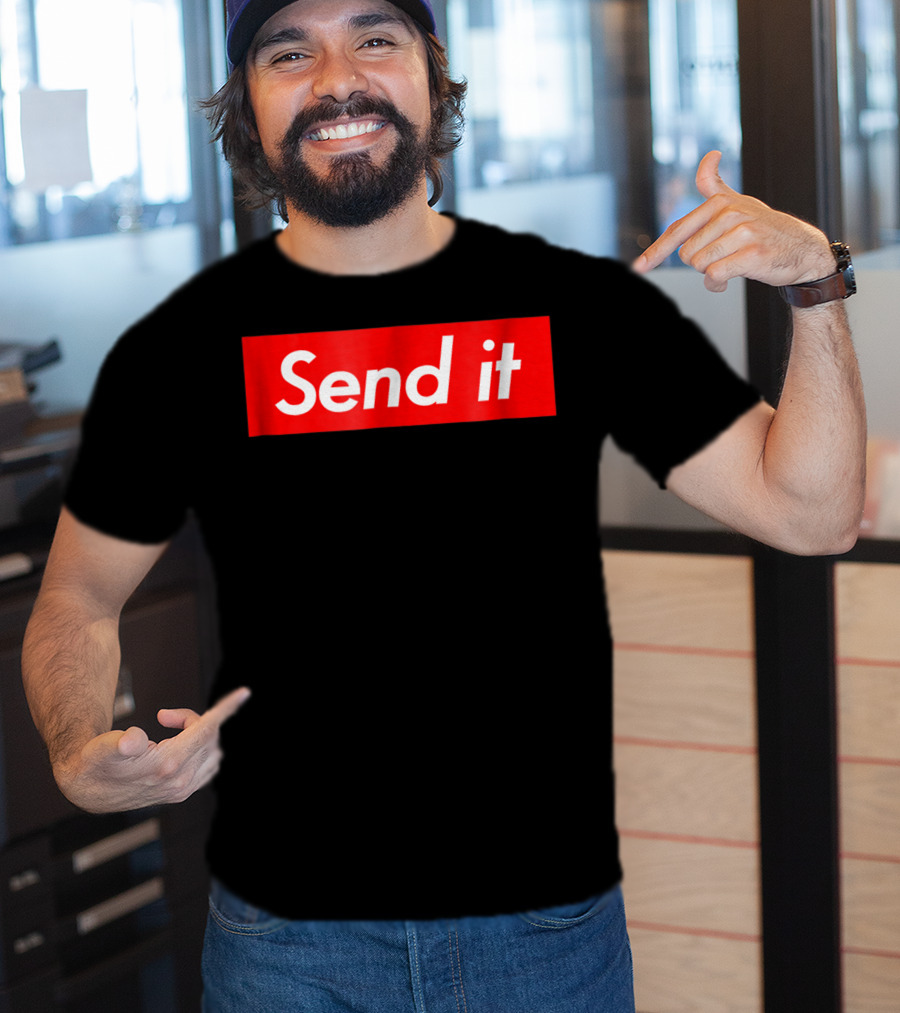 Send It Red Bold Text Iconic T-Shirt