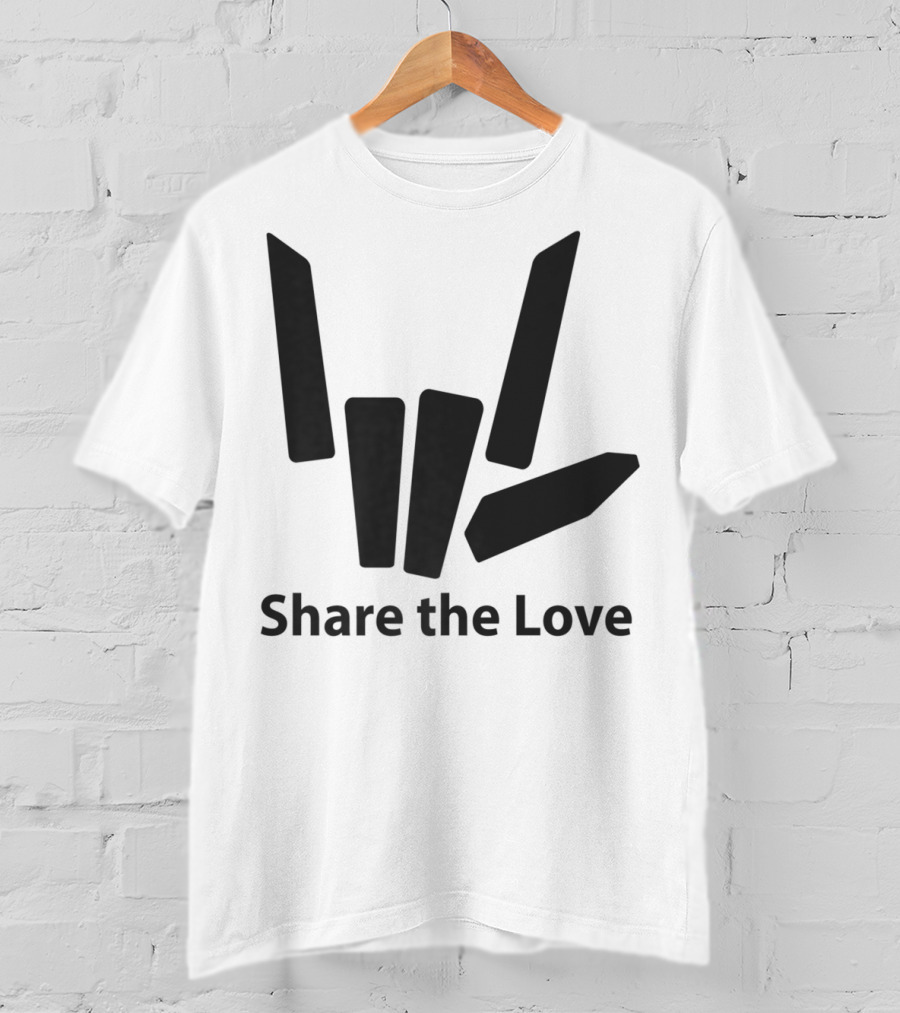 Share The Love Emblem Color Option Kids Boys Premi T-Shirt