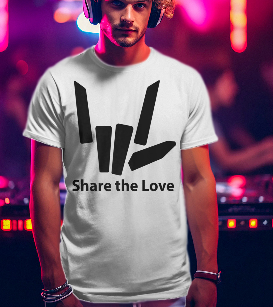 Share The Love Emblem Color Option Kids Boys Premi T-Shirt