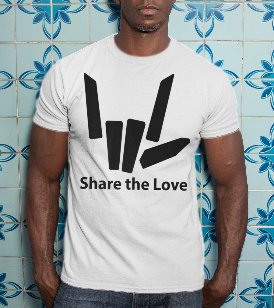 Share The Love Emblem Color Option Kids Boys Premi T-Shirt