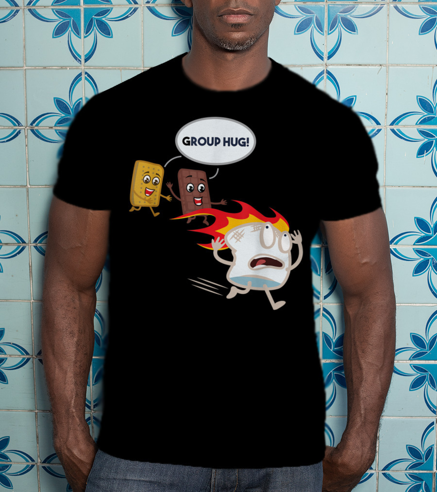 Group Hug S'mores Marshmallow Camping Roastin' T-Shirt