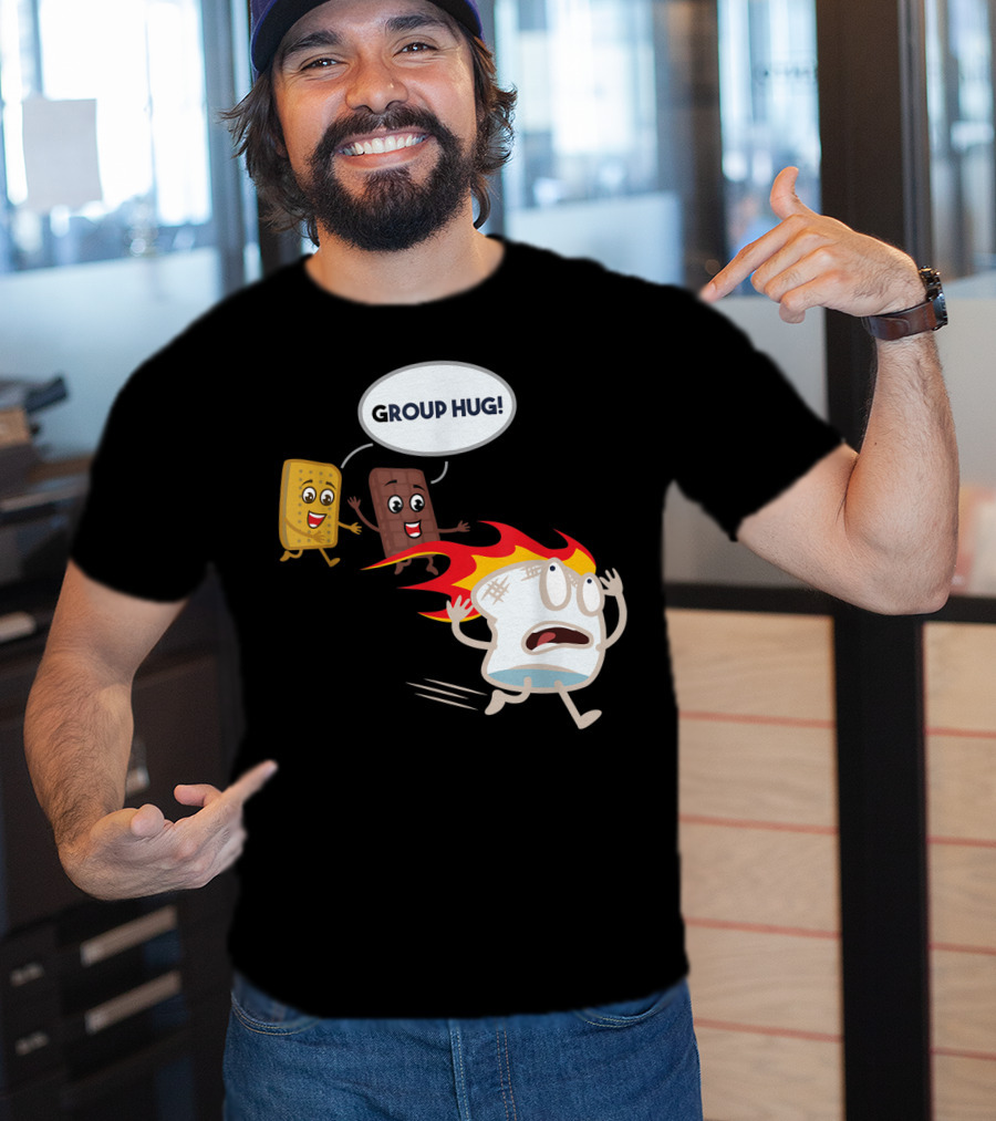 Group Hug S'mores Marshmallow Camping Roastin' T-Shirt