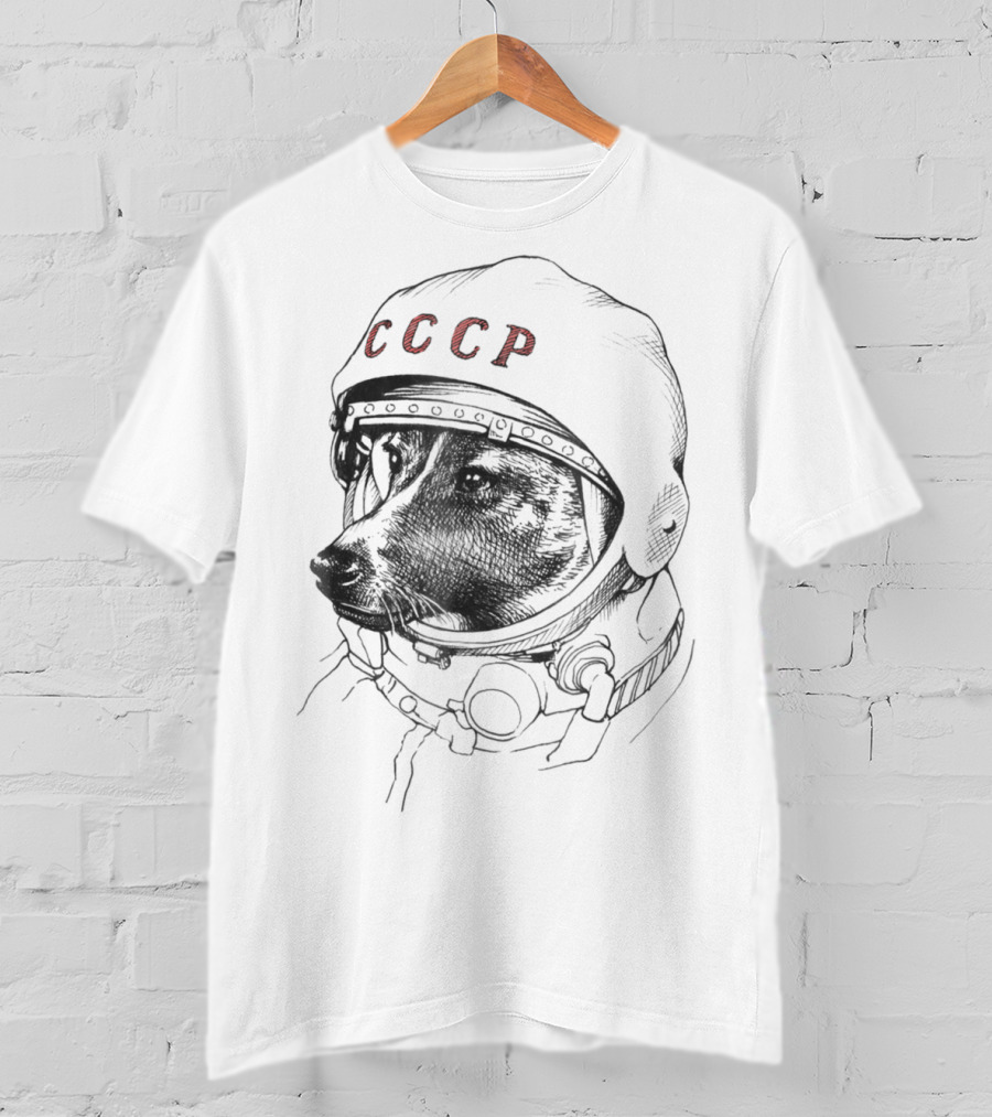CCCP Space Traveler Dog Cosmonaut T-Shirt