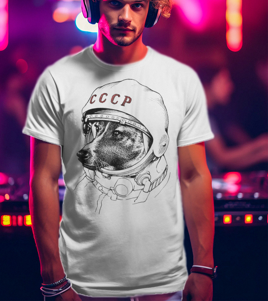 CCCP Space Traveler Dog Cosmonaut T-Shirt