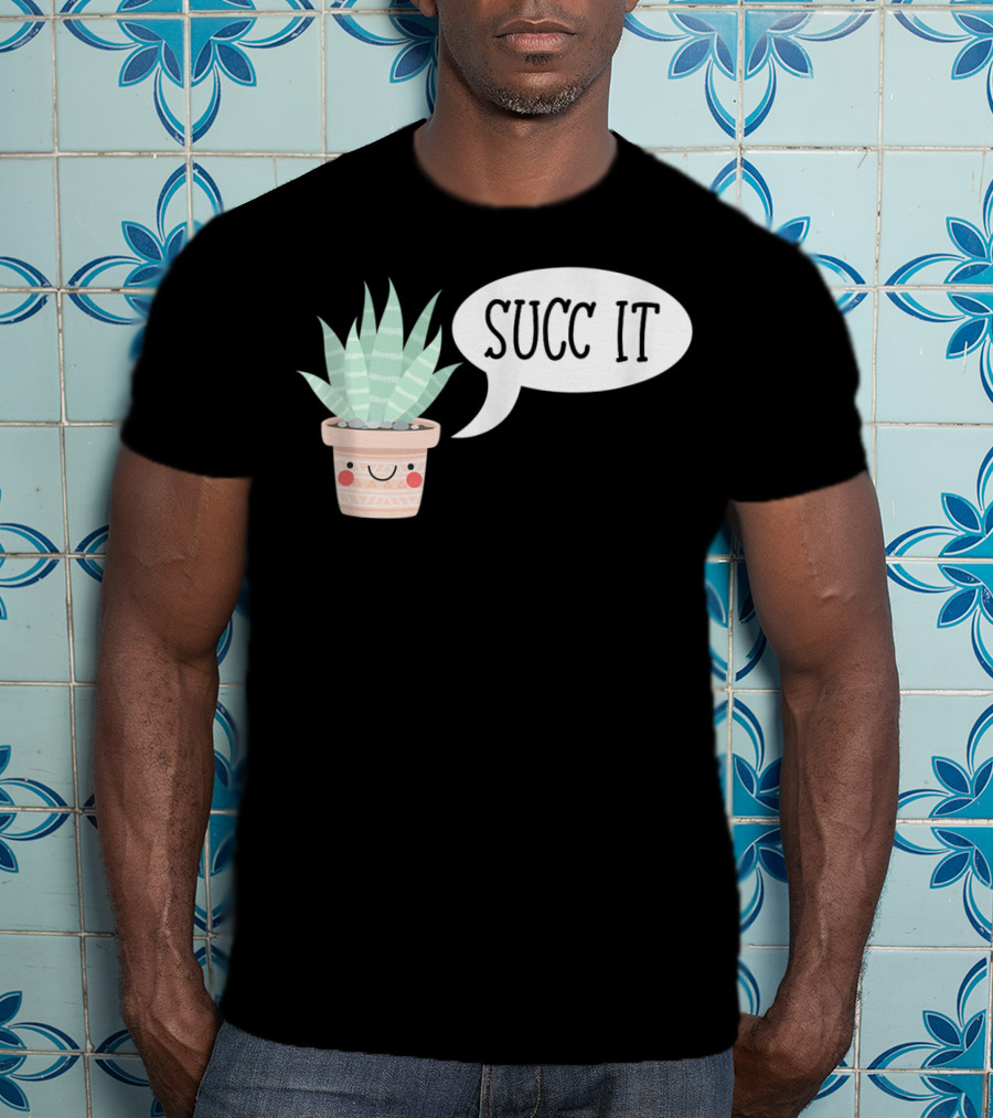 Succ It Cute Kawaii Succulent Plant Pot With Indoor Charm T-Shirt