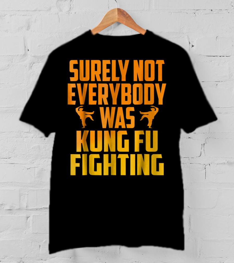 Surely Not Everybody Was Kung Fu Fighting Retro Kung Fu Pose T-Shirt