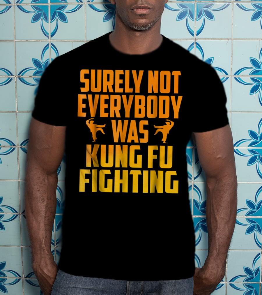 Surely Not Everybody Was Kung Fu Fighting Retro Kung Fu Pose T-Shirt