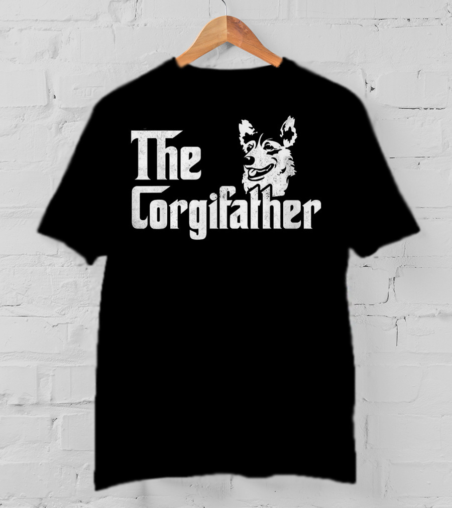 The Dogfather Corgi Dad Iconic T-Shirt