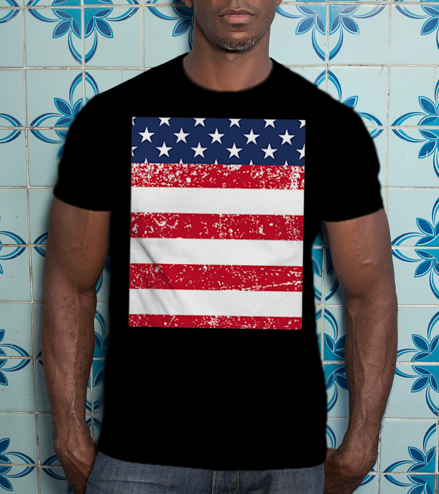 USA Pocket American Flag T-Shirt