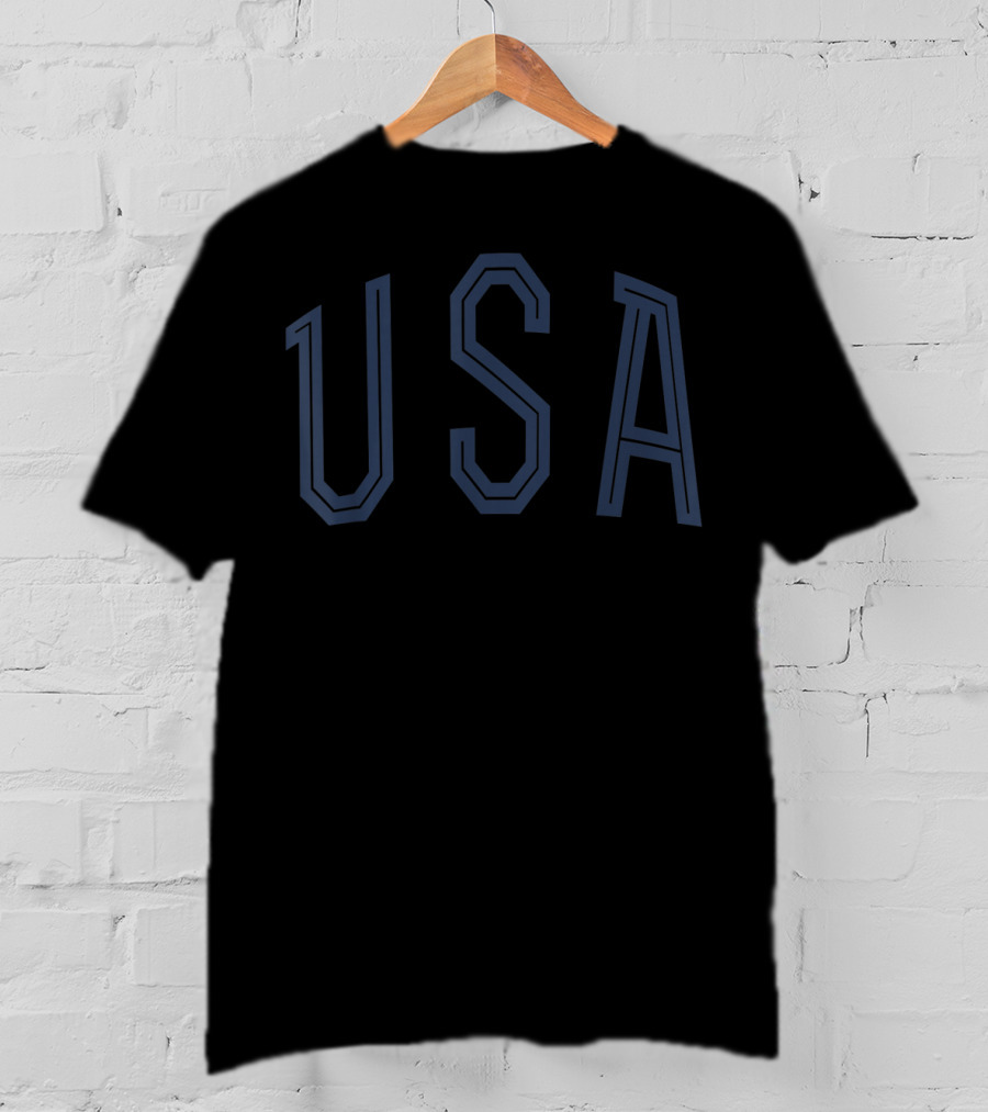 USA Bold Block Lettering T-Shirt