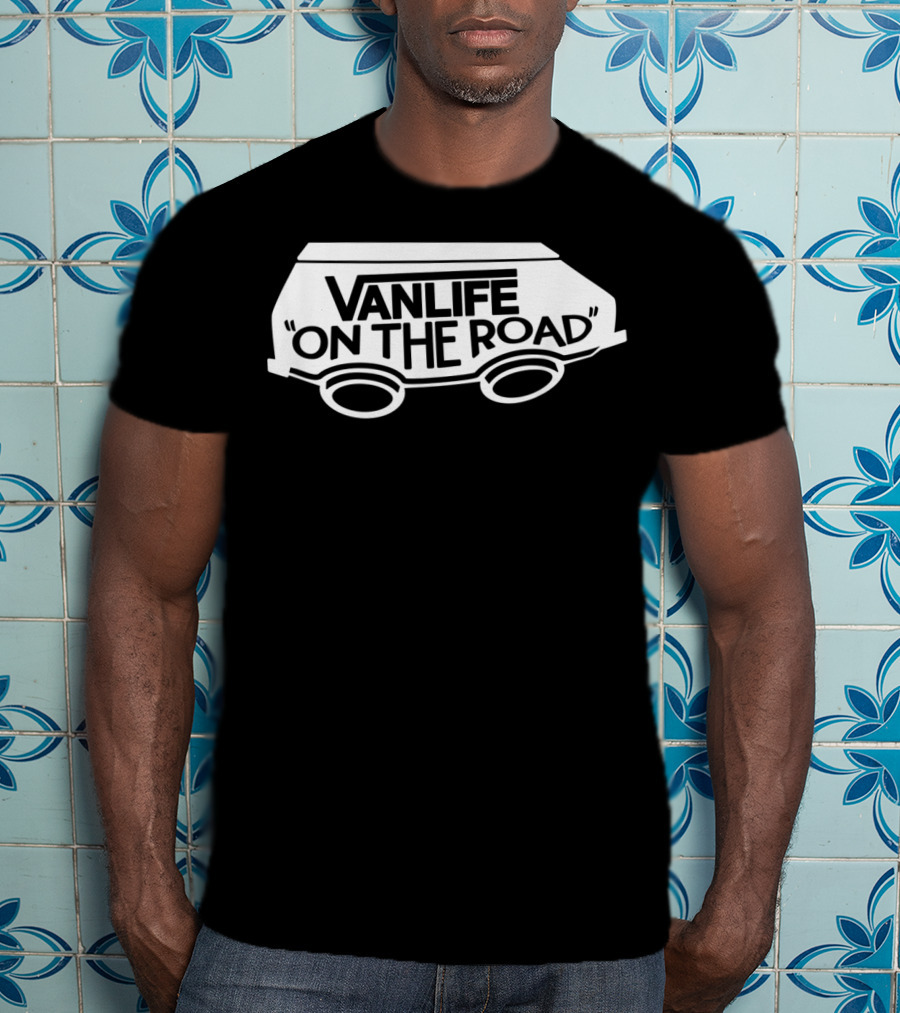 Vanlife On The Road Skater Surfer Campervan T-Shirt