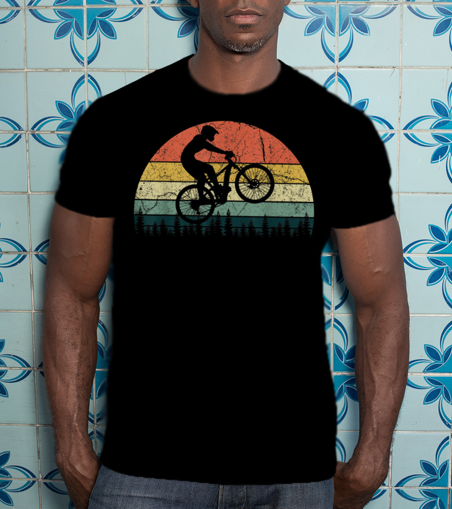 Retro Mountain Bike Enduro Sunset T-Shirt