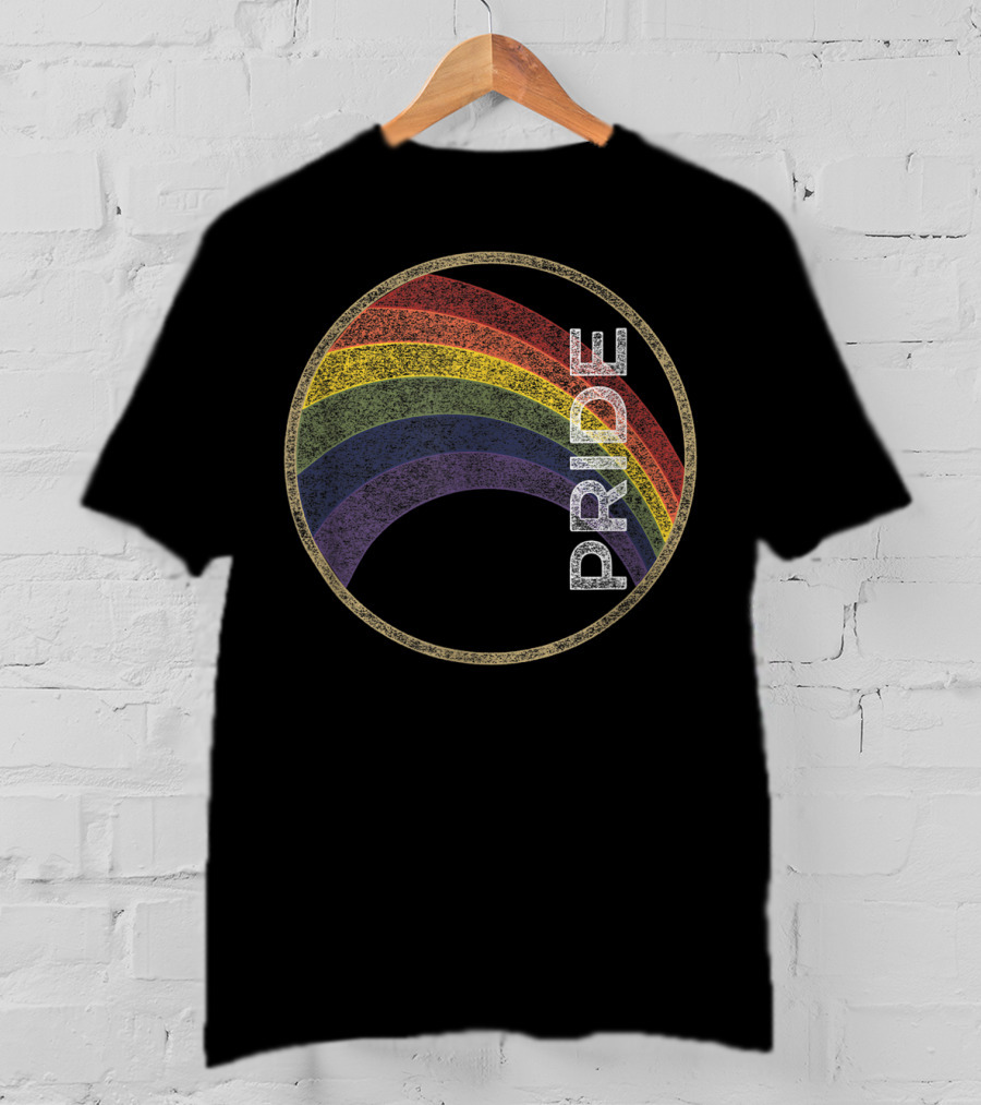Vintage Rainbow Circle Pride T-Shirt