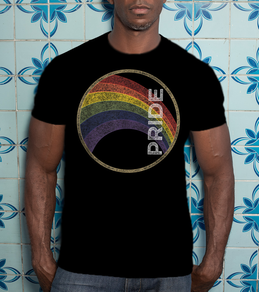 Vintage Rainbow Circle Pride T-Shirt