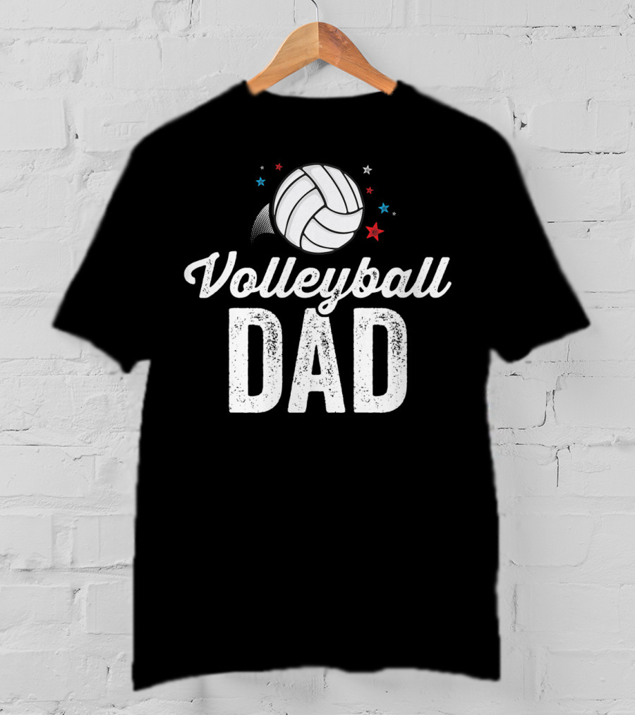Volleyball Dad Player Coach Team Star T-Shirt