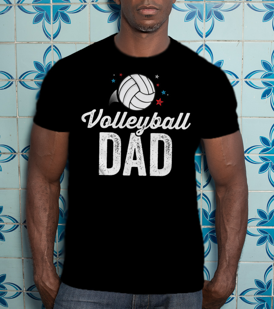 Volleyball Dad Player Coach Team Star T-Shirt