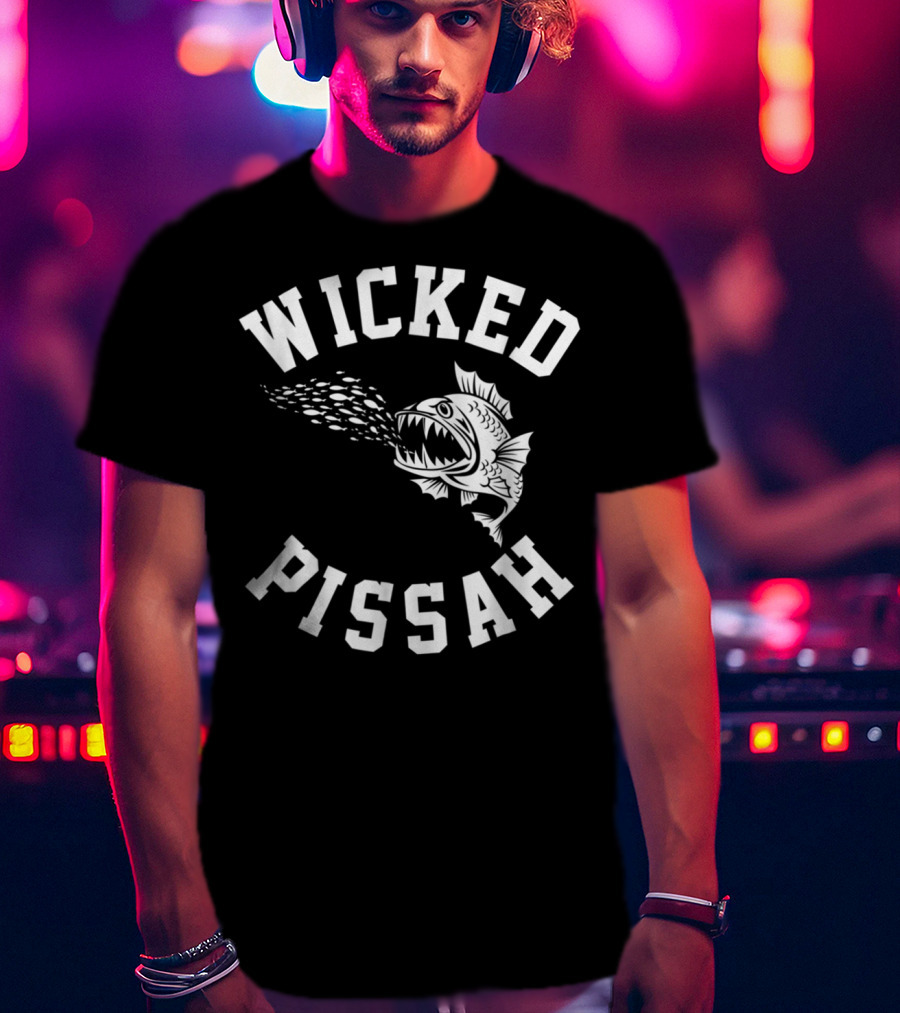 Wicked Pissah Funny Boston Slang Fish T-Shirt