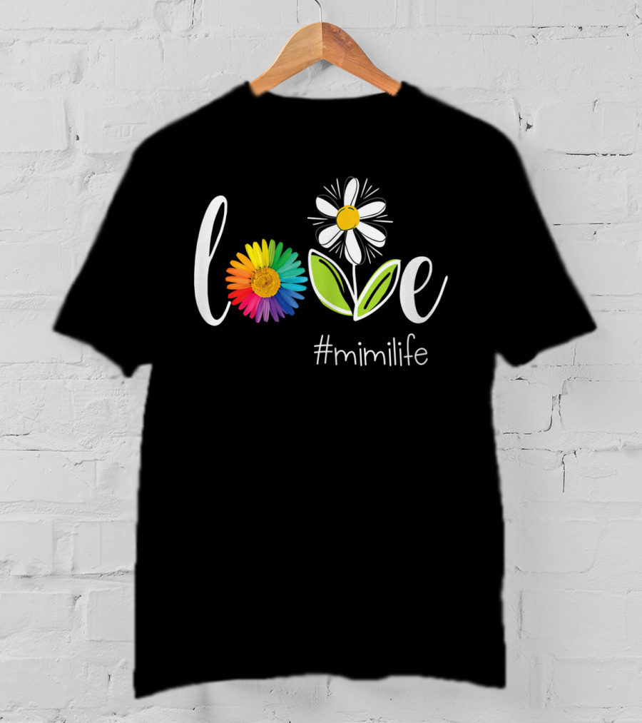 Love MiMi Life Rainbow Flower Daisy T-Shirt