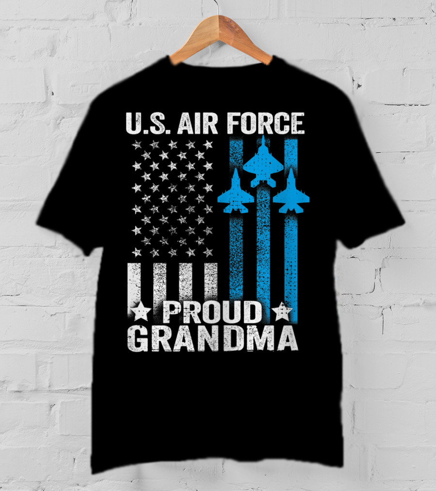 U.S. Air Force Proud Grandma Stars And Jets USAF T-Shirt