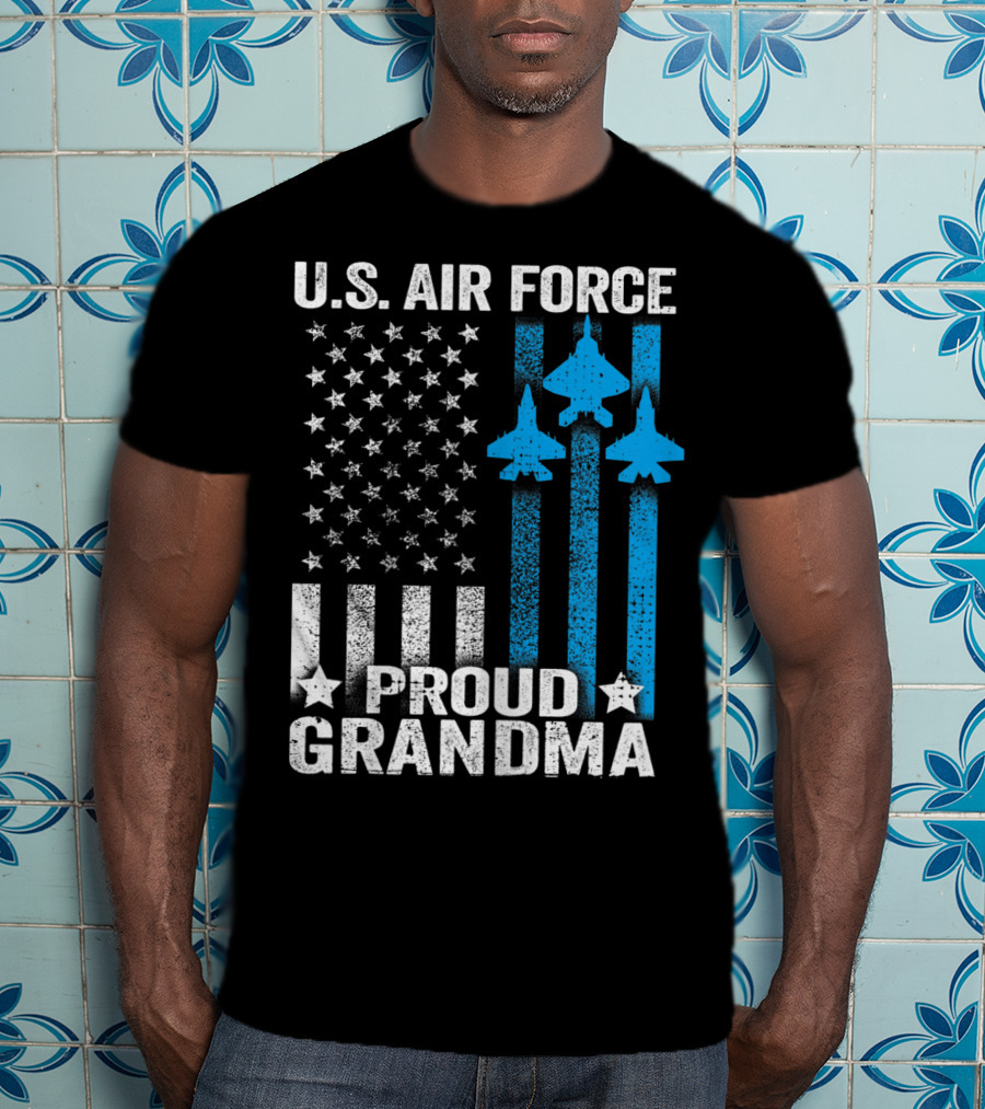 U.S. Air Force Proud Grandma Stars And Jets USAF T-Shirt