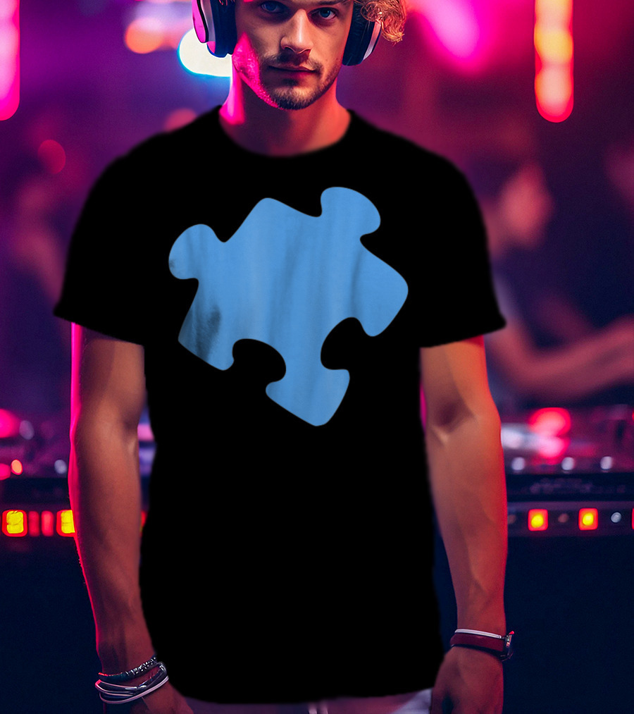 Blue Jigsaw Puzzle Piece T-Shirt