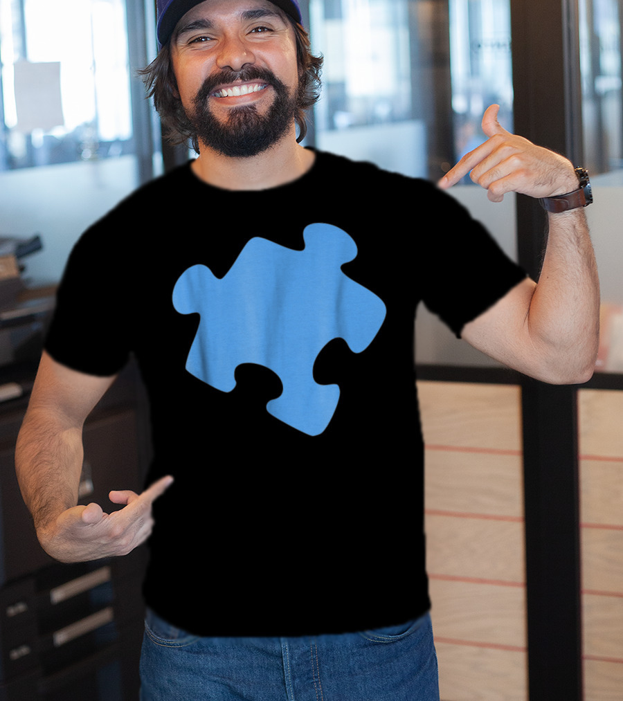 Blue Jigsaw Puzzle Piece T-Shirt